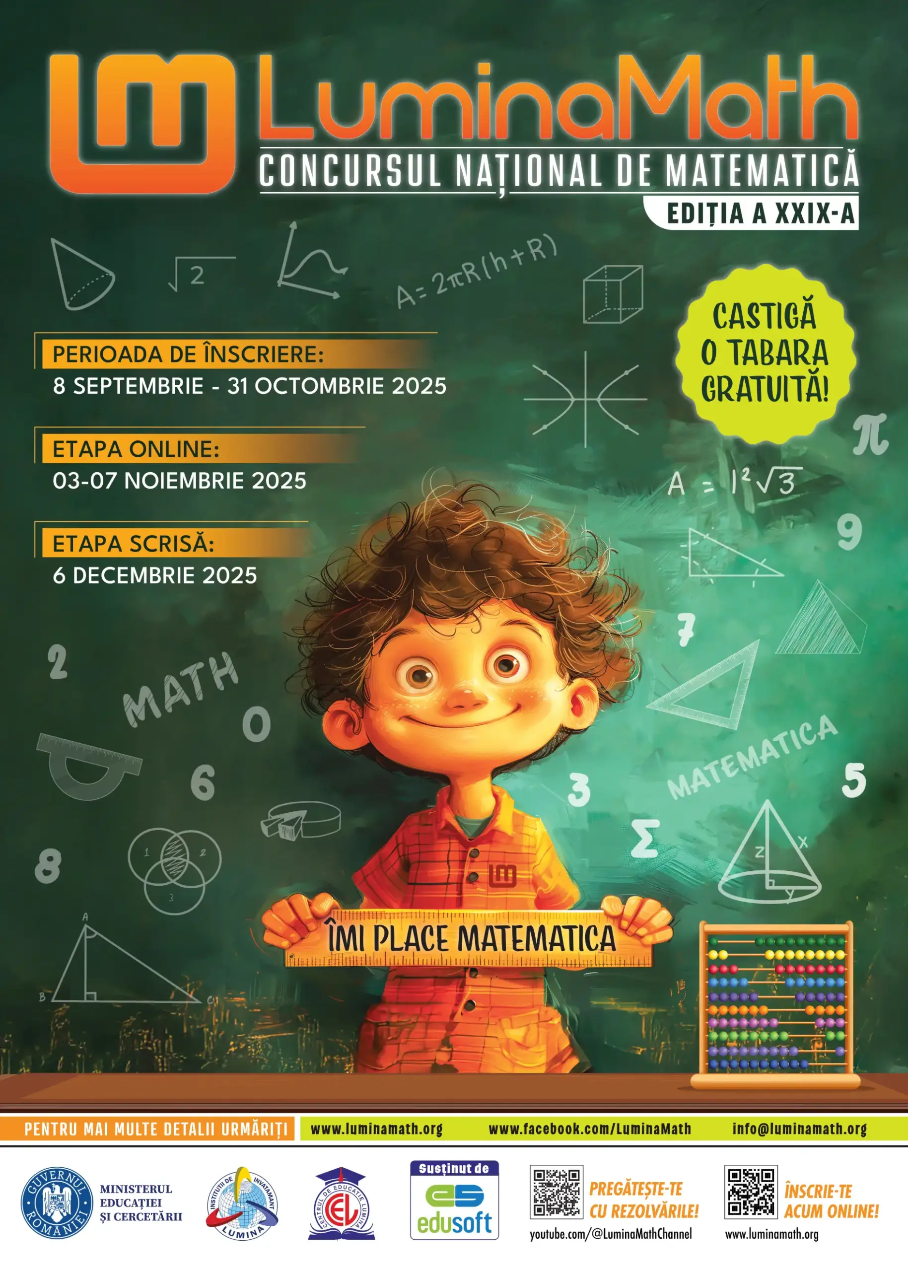 Concursul Național LuminaMath 2025 - înscrieri până pe 31 octombrie 2025